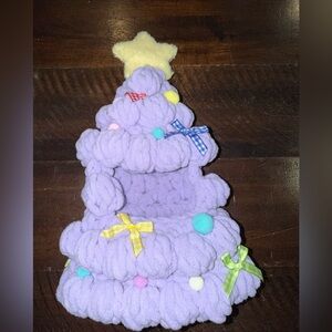 Labubu Outfit Lavender Kids Plush Tree Hat with Star